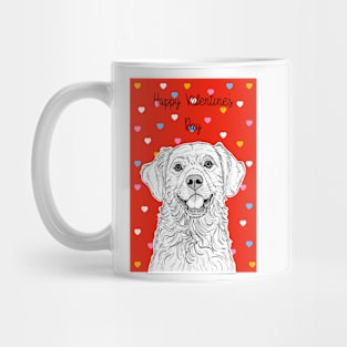 Retriever Dog Valentine's Greeting Mug